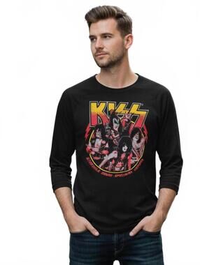 T-Shirt / KISS Band / Retro Graphic Tee / Size L / New
